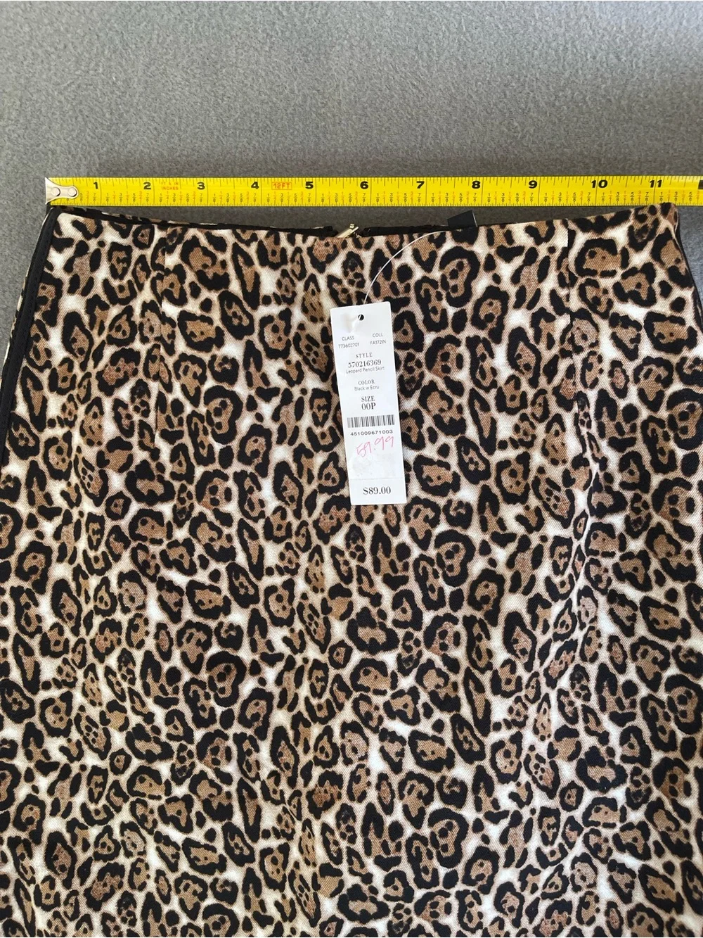White House Black Market Leopard Print Pencil Skirt In Size 00P